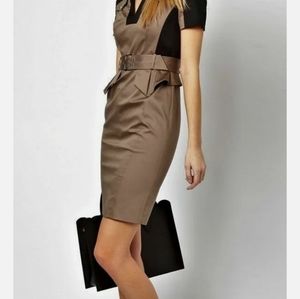 Karen Millen Safari Dress RARE color scheme Khaki Black DQ226